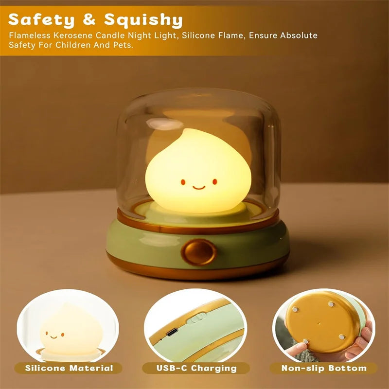 Mini Desktop LED Fire Night Lamp