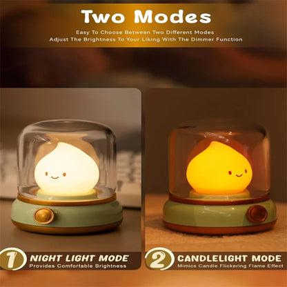 Mini Desktop LED Fire Night Lamp