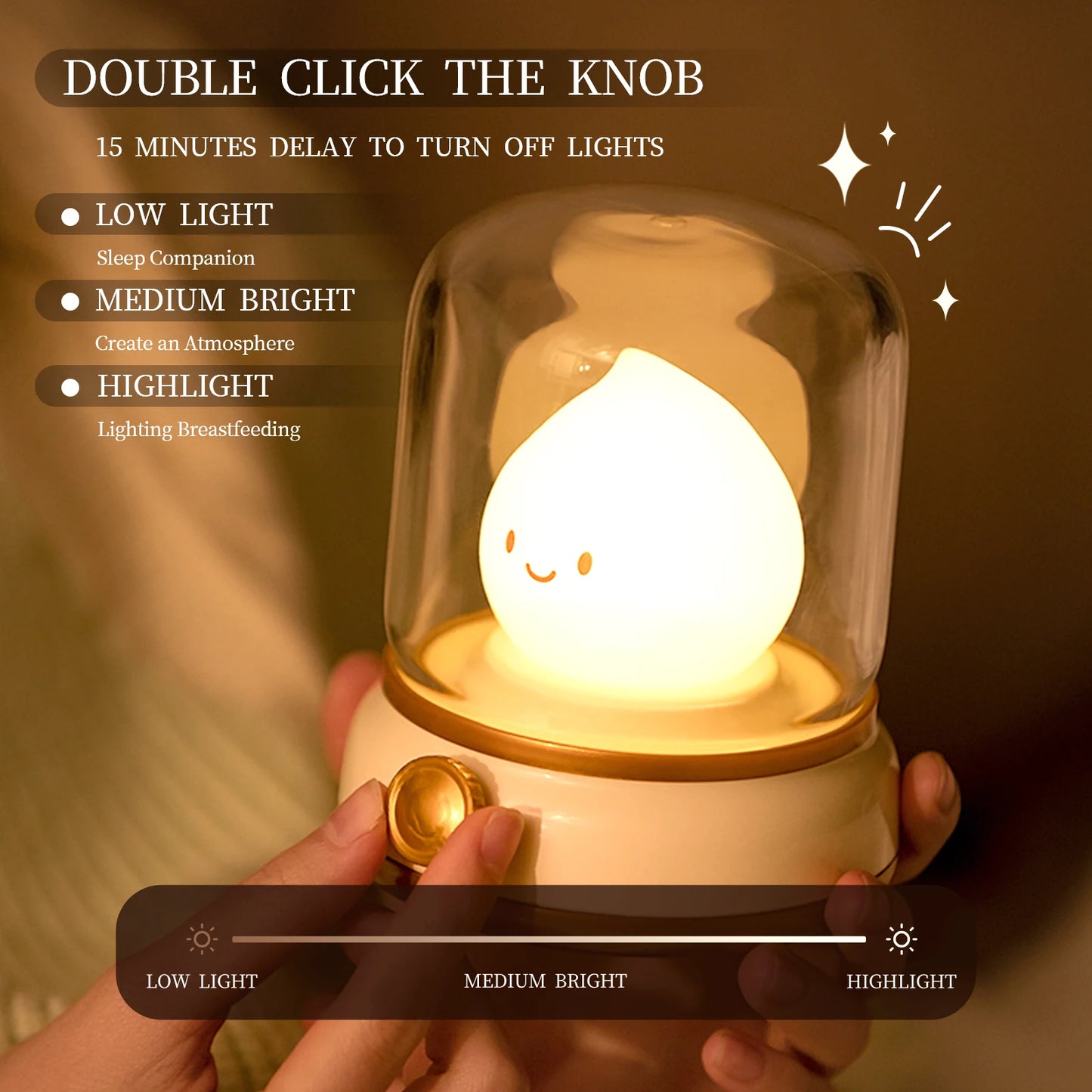 Mini Desktop LED Fire Night Lamp