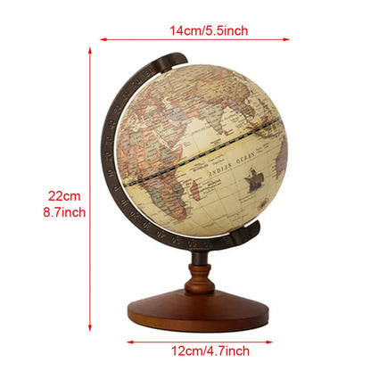 English World Globe Retro Wooden Base