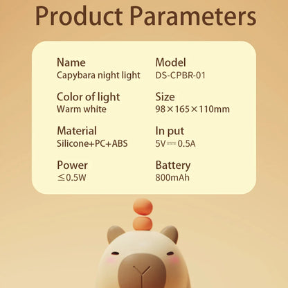 Capybara Silicone Night Light .